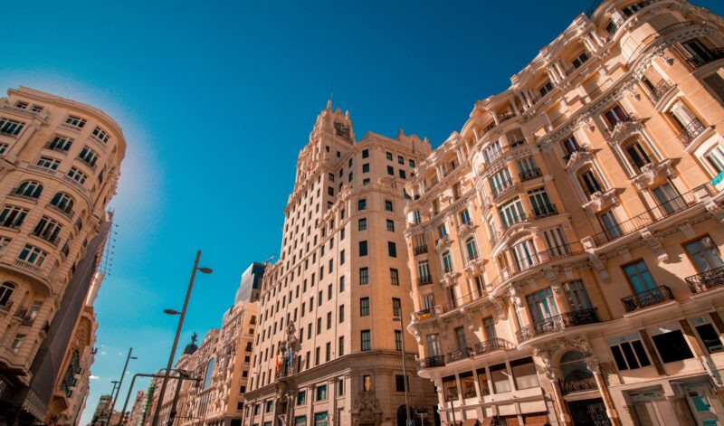 Die Gran Via in Madrid