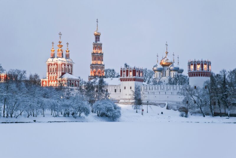 Winterabend in Moskau