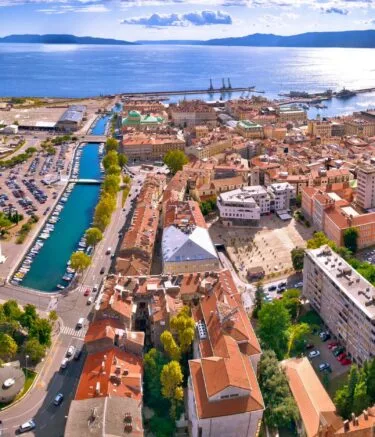 Vogelblick über Rijeka